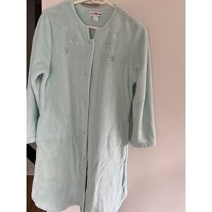 Miss Elaine Womens Robe S Fleece flue Snaps Long Pockets Cozy Lounge Housecoat